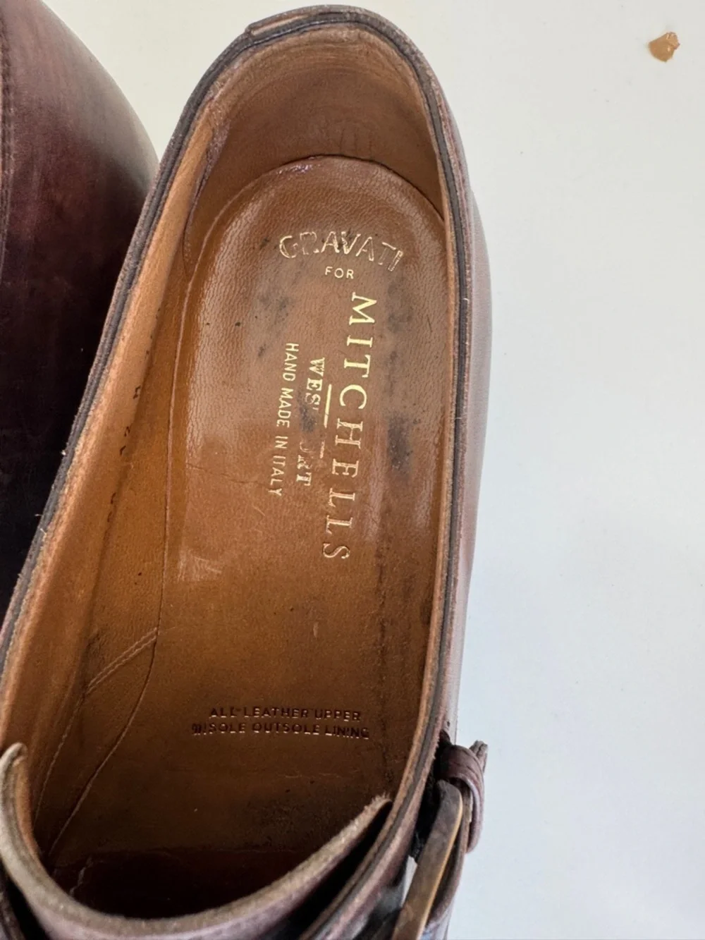 Gravati Dark Brown Single Monk Strap Leather Dress Shoe Size 12 Excellent Cdtn